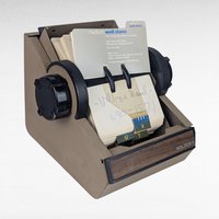 Vintage Metal Rolodex with Number Cards and Tabs, Functional Desk Organizer, Office Decor