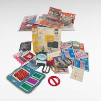 Vintage Sewing Supplies Lot Drawer Find Dritz Notions Needles Zippers Buttons Craft Supplies Gift for Sewers