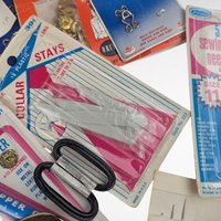 Vintage Sewing Supplies Lot Drawer Find Dritz Notions Needles Zippers Buttons Craft Supplies Gift for Sewers