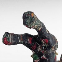 Vintage Paper Mache Reindeer Pair Holiday Figurines Christmas Mantel Decor Gift for Collector