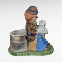 Vintage Hobo Luvkins Candle Holder Set, Ceramic Figurines, Whimsical Hobo Art, Collectible Candle Holders, Unique Home Decor, Set of 6