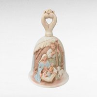 Vintage Homco Nativity Set, Ceramic Christmas Plate and Bell, Religious Holiday Decor, Gift for Christian