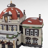 1989 Dept 56 Victoria Station, Dickens Village Building, Lit Christmas Village Display, Holiday Decor, Collectible Building