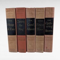 Winston Churchill The Second World War 5 Book Set, 1940s-50s Hardcover, Historical Books, WWII History, Churchill Books, Vintage Book Set