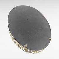 Vintage Oval Filigree Vanity Mirror Tray, Decorative Dresser Tray, Perfume Display, Gift for Her