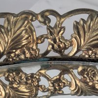 Vintage Oval Filigree Vanity Mirror Tray, Decorative Dresser Tray, Perfume Display, Gift for Her