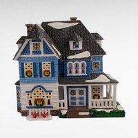 1996 Dept 56 Shingle Victorian House, Snow Village Collectible, Lighted Christmas Village Display, Holiday Home Decor Gift