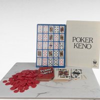 1980 Whitman Poker Keno Game Complete - 12 Cards, Deck, 200 Chips