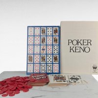 1980 Whitman Poker Keno Game Complete - 12 Cards, Deck, 200 Chips