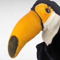 Vintage 1999 KM Plush Toucan Bird Hand Puppet Tropical Toy Gift