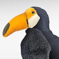 Vintage 1999 KM Plush Toucan Bird Hand Puppet Tropical Toy Gift