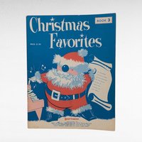 Vintage 1958 Christmas Music Book Set, Softcover Piano Sheet Music, Holiday Song Collection, Gift for Musician, Festive Music Decor