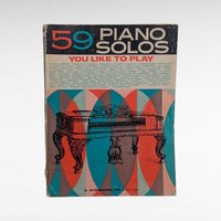 1936 Piano Solos Sheet Music Book, Vintage G. Schirmer Collection, 59 Easy to Play Pieces, Gift for Pianist