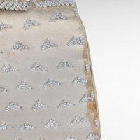 Vintage Cream Beaded Handbag - Handmade Hong Kong - Small Purse - Evening Bag - Clutch - Gift for Her