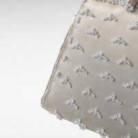 Vintage Cream Beaded Handbag - Handmade Hong Kong - Small Purse - Evening Bag - Clutch - Gift for Her