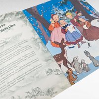 Vintage Happy Christmas Storybook, Softcover Children's Holiday Book, Santa Illustration, Gift for Kids