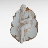 Vintage Lefton Wall Hangings Pair Ceramic Colonial Couple Figurines Romantic Decor Gift for Collector