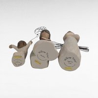 Vintage Willow Tree Figurines Set of 3 Sign of Love Wisdom Birthday Girl Collectible Home Decor Gift
