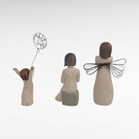 Vintage Willow Tree Figurines Set of 3 Sign of Love Wisdom Birthday Girl Collectible Home Decor Gift