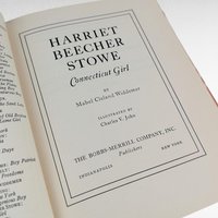 1949 Connecticut Girl,Harriet Beecher Stowe, Vintage, Illustrated, Book Gift for Literature Lovers