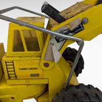Vintage Yellow Tonka Turbo Diesel Front End Loader Toy, Classic Construction Vehicle, Collector Display, Kids Pretend Play