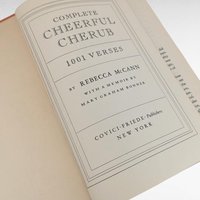 1936 Complete Cheerful Cherub Book, Rebecca McCann Poetry, Vintage Hardcover with Memoir, Gift for Poetry Lover, Book Decor