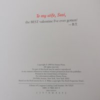 1995 Disney Winnie the Pooh's Valentine Hardcover Book, Children's Valentine Story, Pooh Bear Gift