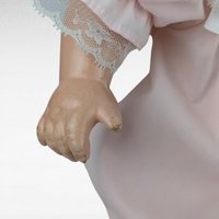 Vintage Baby Doll in Pink Dress and Bonnet, Large Vintage Doll with Moving Eyes and Sound