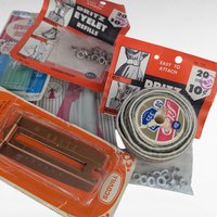 Vintage Sewing Supplies Lot Drawer Find Dritz Notions Needles Zippers Buttons Craft Supplies Gift for Sewers