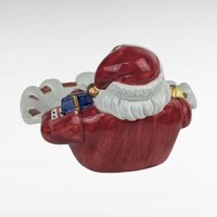 Vintage Fitz and Floyd Santa Candy Dish, Porcelain Christmas Serving Bowl, Holiday Decor