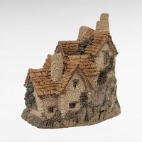 1983 David Winter Green Dragon Pub Figurine, Vintage English Village Pub Sculpture, Collectible Decor Gift