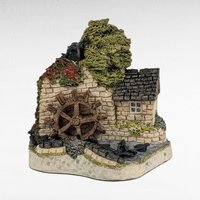 1992 David Winter "Wiltshire Waterwheel" The Shires Collection Village Figure - Miniature Cottage Collectible, No Box