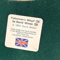 1983 David Winter "Fisherman's Wharf" Village House Figure - Miniature Coastal Collectible - Seaside Decor, No Box