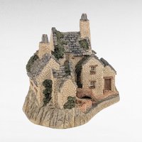 1983 David Winter "Fisherman's Wharf" Village House Figure - Miniature Coastal Collectible - Seaside Decor, No Box