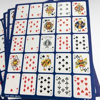 Vintage Po-Ke-No Game, Complete 12 Board Set with Chips - Classic Poker Keno Group Card Game, Instructions Included