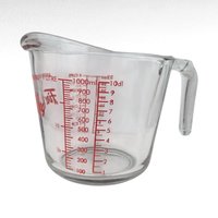 Vintage Anchor Hocking Glass Measuring Cup, 32oz 4 Cup 1 Litre, Red Markings, Kitchen Essential