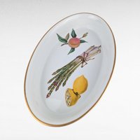 Vintage 1961 Royal Worcester Evesham Gold Oval Baking Dish, 11 Inch Oven to Table Ware, English Porcelain Casserole Server