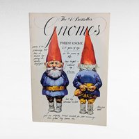 Vintage 1979 Gnomes Book by Will Huygen, Softcover Edition, Fantasy Art, Folklore, Classic Illustrated, Forest Gnome Lore