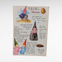 Vintage 1979 Gnomes Book by Will Huygen, Softcover Edition, Fantasy Art, Folklore, Classic Illustrated, Forest Gnome Lore