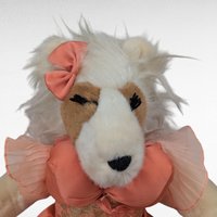 Vintage 1985 North American Bear Co VOP, Collie Parton, Plush Dog Doll, Very Outrageous Pets, 80s Celebrity Parody Collectible