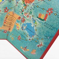 Vintage 1954 Pirate and Traveler Board Game, Milton Bradley, Complete, World Geography Game, Classic Family Game