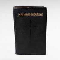Vintage 1950 Saint Joseph Daily Missal, Catholic Prayer Book, Rev. Hugo Hoever, Softcover Missal, Religious Text, Catholic Gift