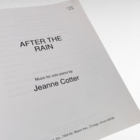1990 Jeanne Cotter Piano Music Book, After the Rain Solo Piano Sheet Music, Vintage Gift for Pianist, Instrumental Music Collection
