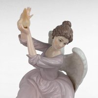 2002 Grandeur Noel Collector's Edition Porcelain Angel Figurine 12" with Box, Christmas Holiday Decor, Spiritual Religious Gift