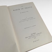 Antique 1896 The Witch of Prague by F Marion Crawford Hardcover Book, Victorian Gothic Occult Novel, Collectible 19th Century Literature