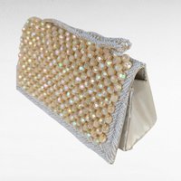 Vintage Cream Beaded Handbag - Handmade Hong Kong - Small Purse - Evening Bag - Clutch - Gift for Her