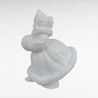 Vintage Dept 56 Silhouette Skating Figurine Pair, Cheryl Johnson Bisque Porcelain, Winter Holiday Decor, Collectible Figurines