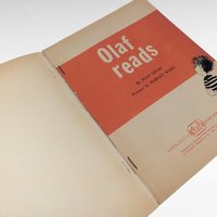 1961 Olaf Reads, Joan Lexau, Vintage Children's Book, Illustrated Softcover, Gift for Early Readers