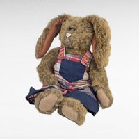 1995 Ganz Cottage Collectibles Bunny, Vintage Plush Rabbit Toy, Farmhouse Style Decor, Collectible Stuffed Animal
