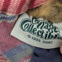 1995 Ganz Cottage Collectibles Bunny, Vintage Plush Rabbit Toy, Farmhouse Style Decor, Collectible Stuffed Animal
